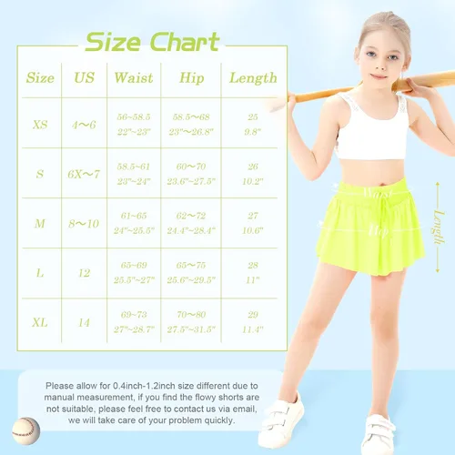 Miniatura 6 de Pantalones cortos fluidos de mariposa con bolsillo 2 en 1 para correr, pantalones cortos deportivos para niños, entrenamiento activo, animadoras