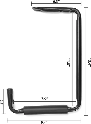 Miniatura 3 de Ihomepark Ganchos de escalera para techo de garaje, ganchos de almacenamiento de garaje montados en la pared de 13.4 pulgadas, colgador resistente