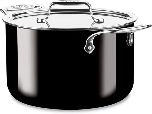All-Clad FusionTec - Olla de cerámica y acero con núcleo de acero de 7 cuartos de galón, apta para horno de inducción, ollas y sartenes de 500 °F,