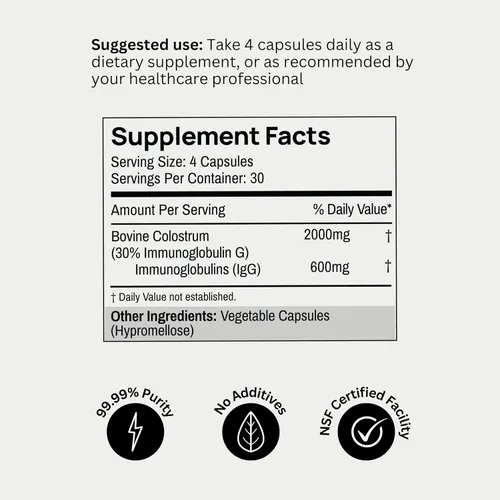 Miniatura 6 de Bod Cápsulas de calostro, suplemento de calostro para apoyo al crecimiento de la piel y el cabello, apoyo inmunológico, salud intestinal, músculo