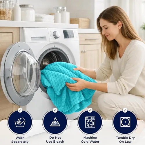 Miniatura 5 de DAN RIVER Paquete de 2 sábanas de baño de 35x70 pulgadas, sábanas de baño jumbo acanaladas para adultos, toallas grandes gruesas y absorbentes