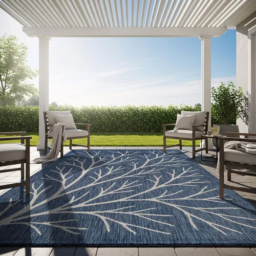 Miniatura 35 de Alfombra Lavable para Interiores y Exteriores 8x10 Resistente a la Intemperie Alfombras de Área Modernas de Yute Sólido para Porche Terraza Balcón
