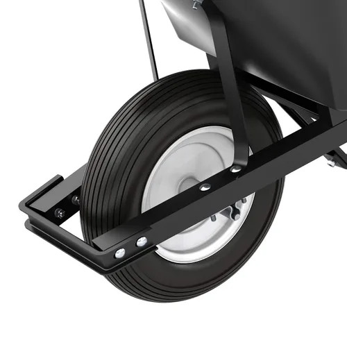 Miniatura 3 de Bon Tool 28 908 Carretilla de una sola rueda con bandeja de polietileno de calidad superior de contratista con mango de acero y neumático acanalado