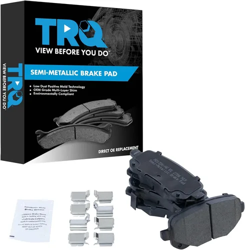 Miniatura 193 de TRQ Pastillas de freno delanteras semi metálicas compatibles con Ford Expedition 2018-2021 F-150 2018-2020 Lincoln Navigator 2018-2022