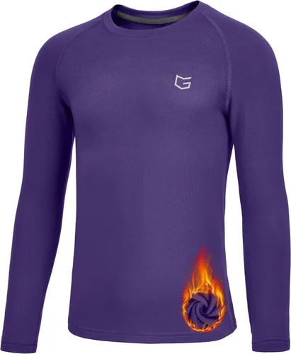 Miniatura 11 de G Gradual Camiseta Térmica de Compresión para Niños Jóvenes de Manga Larga con Forro Polar Camiseta Interior para Niños Fútbol Americano Béisbol