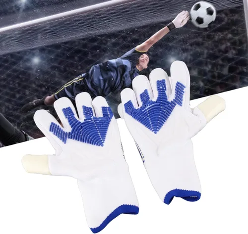 Miniatura 6 de Guantes de portero de fútbol con agarre de palma fuerte, protección para los dedos, antideslizante, látex, nailon, transpirable, guantes de portero