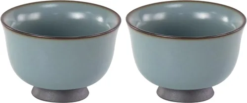 Miniatura 11 de Juego de 2 tazas de té pequeñas de porcelana de 4.2 onzas, juego de tazas de té japonesas moradas, tazas de té de cerámica para el hogar, fiesta