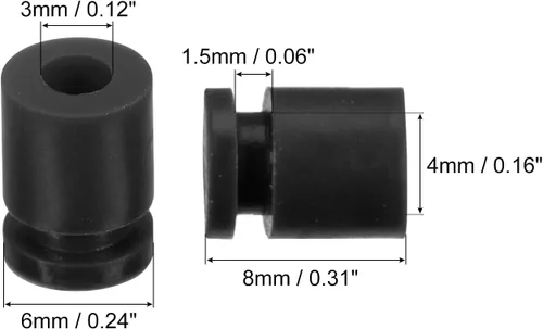 Miniatura 4 de MECCANIXITY RC Bolas de Goma Anti Vibración para Control de Vuelo RC F4 F7 M3x8mm Bolas de Absorción de Choque (Negro), Paquete de 12
