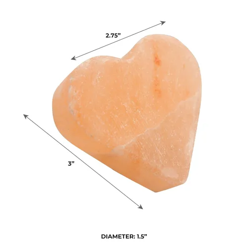 Miniatura 2 de Pure Himalayan Salt Works Piedra de masaje de corazón, piedra tallada a mano de cristal rosa para terapia de masaje, desodorante y exfoliantes