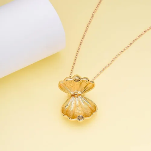 Miniatura 5 de Collar de sirena con 2 melodías, collar con medallón de melodía, joyería de concha para niñas y niños, Zinc, No es una piedra preciosa