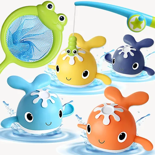 LOYUEGIYO Juego de Pesca Magnética Juguete de Baño para Bebés de 1-3 4-8 Años Niños Pequeños Niños Niñas, Regalos para Niños, Juguetes de Agua para