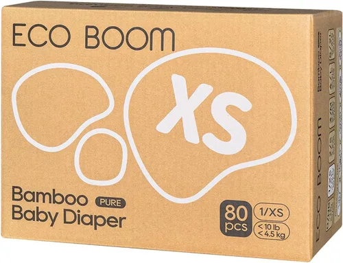 Miniatura 6 de ECO BOOM Pañales prematuros, viscosa de bambú, pañales desechables suaves naturales para bebés, tamaño 0 adecuado para hasta 7 libras