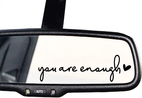 3 calcomanías con el texto “You are Enough” para espejo retrovisor, para auto, para vasos térmicos, botellas de agua y ventanas, calcomanías con