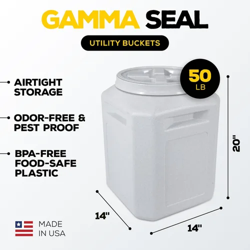 Miniatura 4 de Gamma2 Gamma Seal - Contenedor hermético de almacenamiento para madera, pellets, carbón y alimentos, cubo utilitario para interiores o exteriores