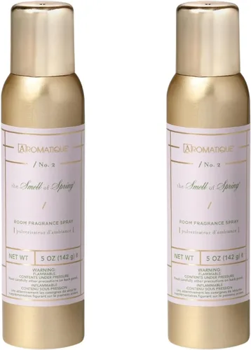 Aromatique The Smell of Spring Aerosol - Juego de 2 aerosoles para habitación, fragancia para el hogar, ambientador de aire de larga duración,