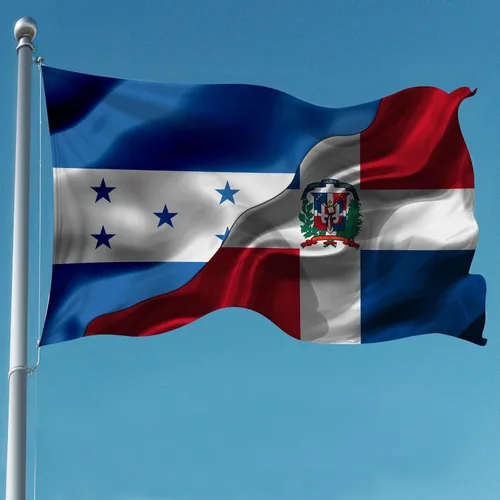 Miniatura 15 de Bandera guatemalteca de Guatemala y El Salvador de 3 x 5 pies de doble cara impresa para interiores y exteriores, bandera decorativa de tela