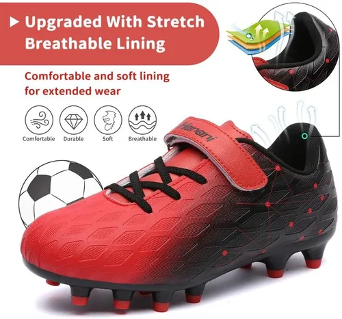 Miniatura 3 de Hanani Zapatos deportivos de fútbol para niños y niñas, FGAG FGAG, zapatos deportivos de entrenamiento para correr, para interiores y exteriores