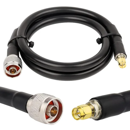 Miniatura 6 de XRDS -RF Cable SMA a N de 2 pies, conector N-macho a SMA-macho Cable de extensión KMR400 de baja pérdida