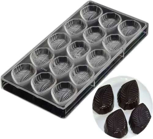 Miniatura 14 de Grainrain - Molde de policarbonato para chocolate, molde de barra de chocolate, 4 cavidades (19394)