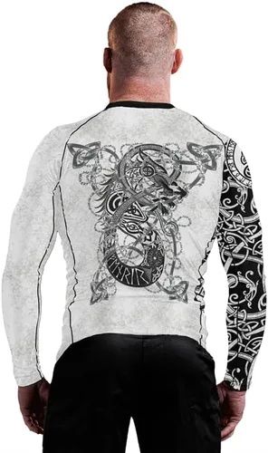 Miniatura 5 de FORMONIES POD Viking - Camiseta de compresión para hombre, manga larga, capa base para jiu jitsu