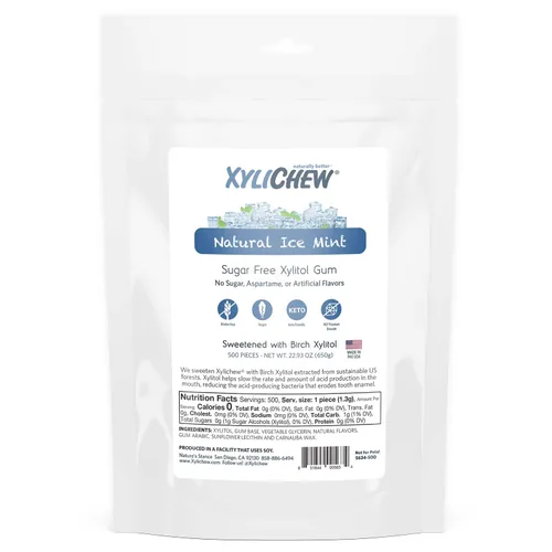 Miniatura 37 de Xylichew - Botes de goma de mascar 100% xilitol, sin OMG, gluten, aspartame y goma sin azúcar, cuidado bucal natural, alivia el mal aliento