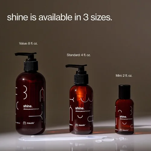 Miniatura 5 de Maude Shine Lubricante personal de silicona – Lubricante de silicona de larga duración, no pegajoso, hipoalergénico + lubricante personal sin