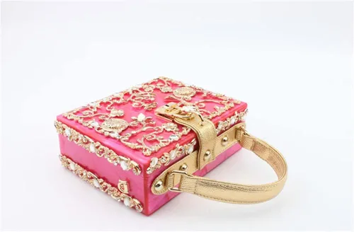 Miniatura 3 de Tngan Bolso de mano de acrílico cuadrado para mujer con diamantes de imitación