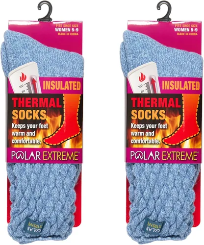 Miniatura 45 de Polar Extreme Calcetines térmicos de senderismo – acolchados, aislados, cálidos para botas, mujeres y hombres, talla única para la mayoría de 4-10