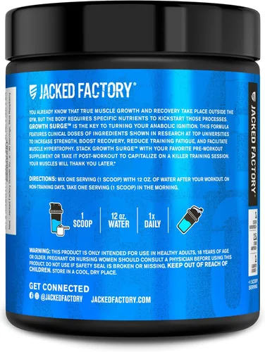 Miniatura 7 de Jacked Factory Growth Surge Creatine Post Workout con L-Carnitina - Creador muscular diario y suplemento de recuperación con monohidrato