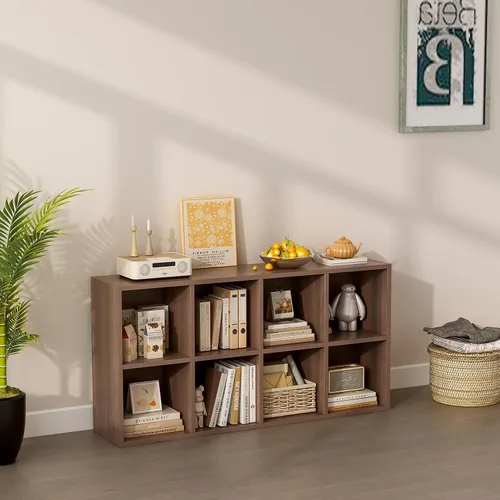 Miniatura 33 de OSCHF - Estantería de almacenamiento de 12 cubos, estantería de madera de 3 niveles con espacios abiertos para el hogar y la oficina, organizador