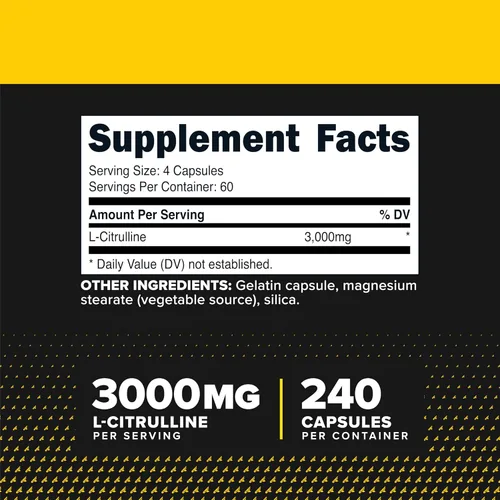Miniatura 2 de Primaforce L-citrulina 3000mg, 240 cápsulas, 60 porciones