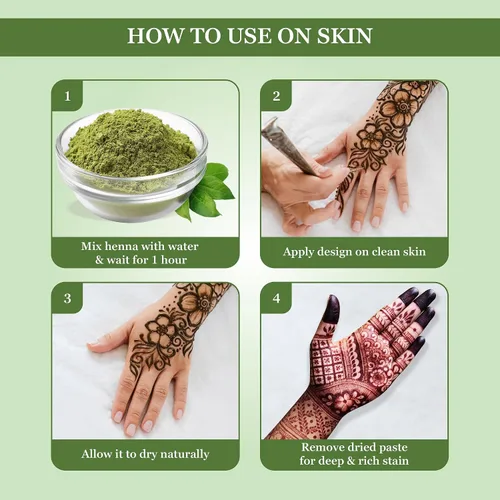Miniatura 4 de Prem Dulhan Henna Mehendi en polvo natural (17.637 onzas), cuidado orgánico del cabello para hombres y mujeres, mezcla de hierbas puras