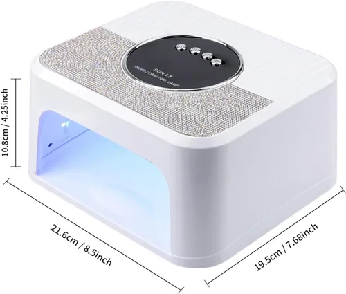 Miniatura 3 de Lámpara de uñas LED UV de 268 W, gel para esmalte de uñas, secadora UV con 4 temporizadores, 45 cuentas de lámpara y sensor automático, herramientas