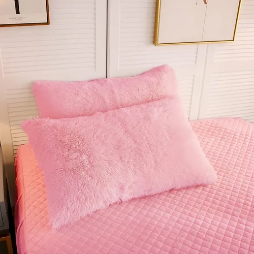Miniatura 31 de LIFEREVO Paquete de 2 fundas de almohada de piel sintética esponjosa, fundas de almohada cuadradas de 18 x 18 pulgadas, fundas de almohada Blanco