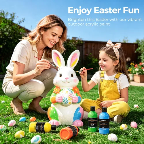 Miniatura 4 de Nicpro Juego de pintura acrílica al aire libre de gran volumen de 20 colores (250 ml, 8.45 oz) Suministros de pintura artística ricos, no tóxicos