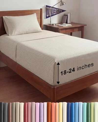 Miniatura 100 de Sábanas King divididas con bolsillos extra profundos, sábanas transpirables y refrescantes de 5 piezas, sábanas de lujo para hotel, suaves, sin 22