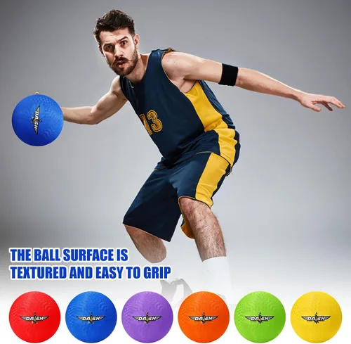 Miniatura 3 de Jerify 12 bolas de 8.5 pulgadas para patio de recreo a granel, coloridas pelotas inflables deportivas, dodgeball, kickball para juego