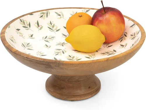 Miniatura 18 de Folkulture Frutero de madera para encimera de cocina Cesta grande de frutas de plátano ecológica de 12 pulgadas para cocina Tazón de madera
