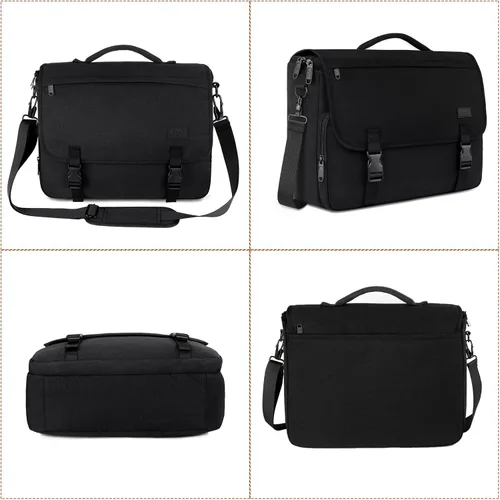 Miniatura 5 de MATEIN Bolsa tipo mensajero para hombres, mochila escolar para adolescentes, ligera de 17.3 pulgadas, maletín para laptop grande, bolsa cruzada