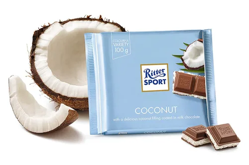 Miniatura 3 de Ritter Sport Kokos / coco (3 barras cada 3.53 oz) - fresco de Alemania