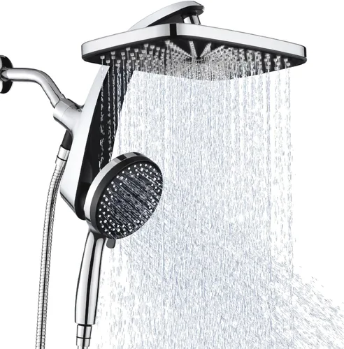 Miniatura 12 de BOZYBO Rain Shower Head with Handheld: High Pressure Shower Heads with Handheld Spray Combo, 12" Rainfall Shower Head and 9 Sprays Hand Showerheads