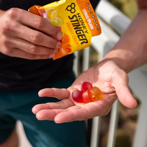 Miniatura 5 de Honey Stinger paquete de masticables orgánicos de energía, paquete de 4 unidades de cada uno: licuado de frutas, salpicadura cítrica y limonada