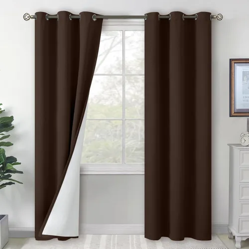 Miniatura 34 de BGment Cortinas opacas cortas de 30 pulgadas de largo, 2 paneles de cortinas 100% de oscurecimiento de la habitación para ventanas pequeñas