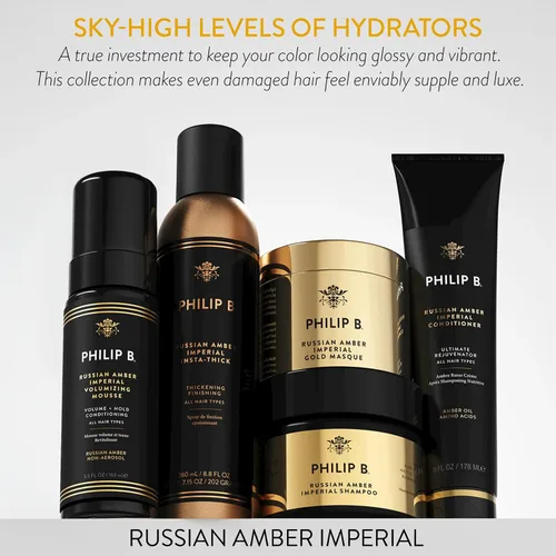 Miniatura 4 de PHILIP B. Acondicionador imperial de ámbar ruso, 6 onzas – Acondicionamiento profundo, protección del color y mejora el brillo con aceite de ámbar