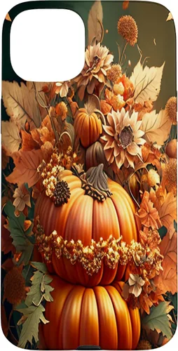 Miniatura 9 de Funda para iPhone 13 Pro Max con diseño de hojas otoñales y calabazas