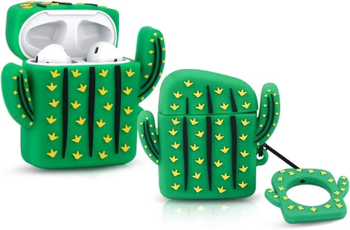 Miniatura 7 de Airpods - Funda de silicona divertida para Apple Airpods 1 y 2 [Serie de frutas y vegetales] [Mejor regalo para niñas, niños o parejas] (Fresa 3D)