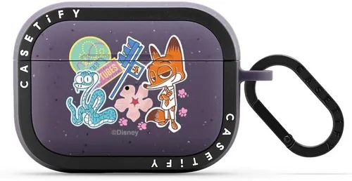 Miniatura 49 de CASETiFY AirPods Pro (1ª/2ª Gen) Estuche Bounce con Anillo [Colaboración Frozen] - Copo de Nieve de Anna - Taupe Mate