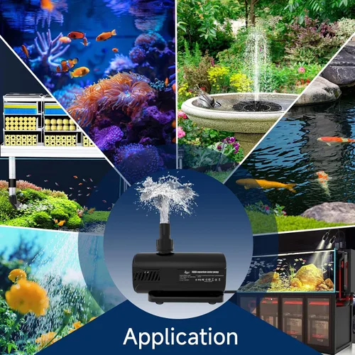 Miniatura 5 de AQQA Bomba de agua para acuario, bomba de retorno controlable con pantalla LCD, modo de flujo constante+modo de fabricación de ondas+modo