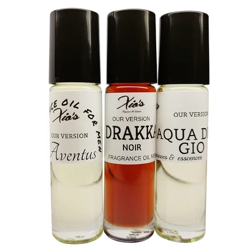 xios Paquete para hombres Top 3 impresiones de colonia más vendidas fragancias aceites (versión genérica alternativa asequible) Juego de 3 botellas