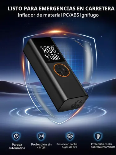 Miniatura 4 de Inflador de neumáticos, compresor de aire portátil, bomba de neumáticos inalámbrica de 150 PSI con salida USB, enchufe de coche de 12 V CC y doble